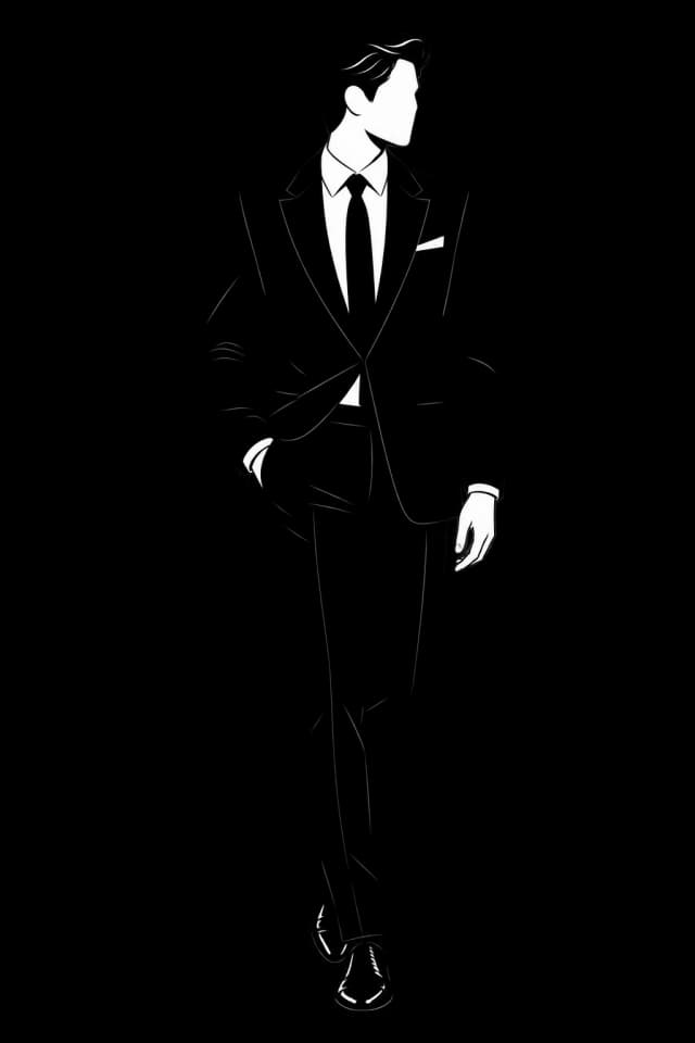 Black tie dress code illustration